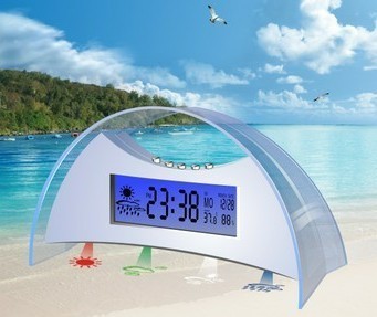 【天氣預(yù)報(bào)時(shí)鐘 投影鐘 拱門形時(shí)鐘】價(jià)格,廠家,圖片,其他節(jié)慶婚慶用品,深圳市好迅達(dá)科技-